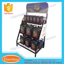 Promotional exhibition metal baskets lubricant oil display stand